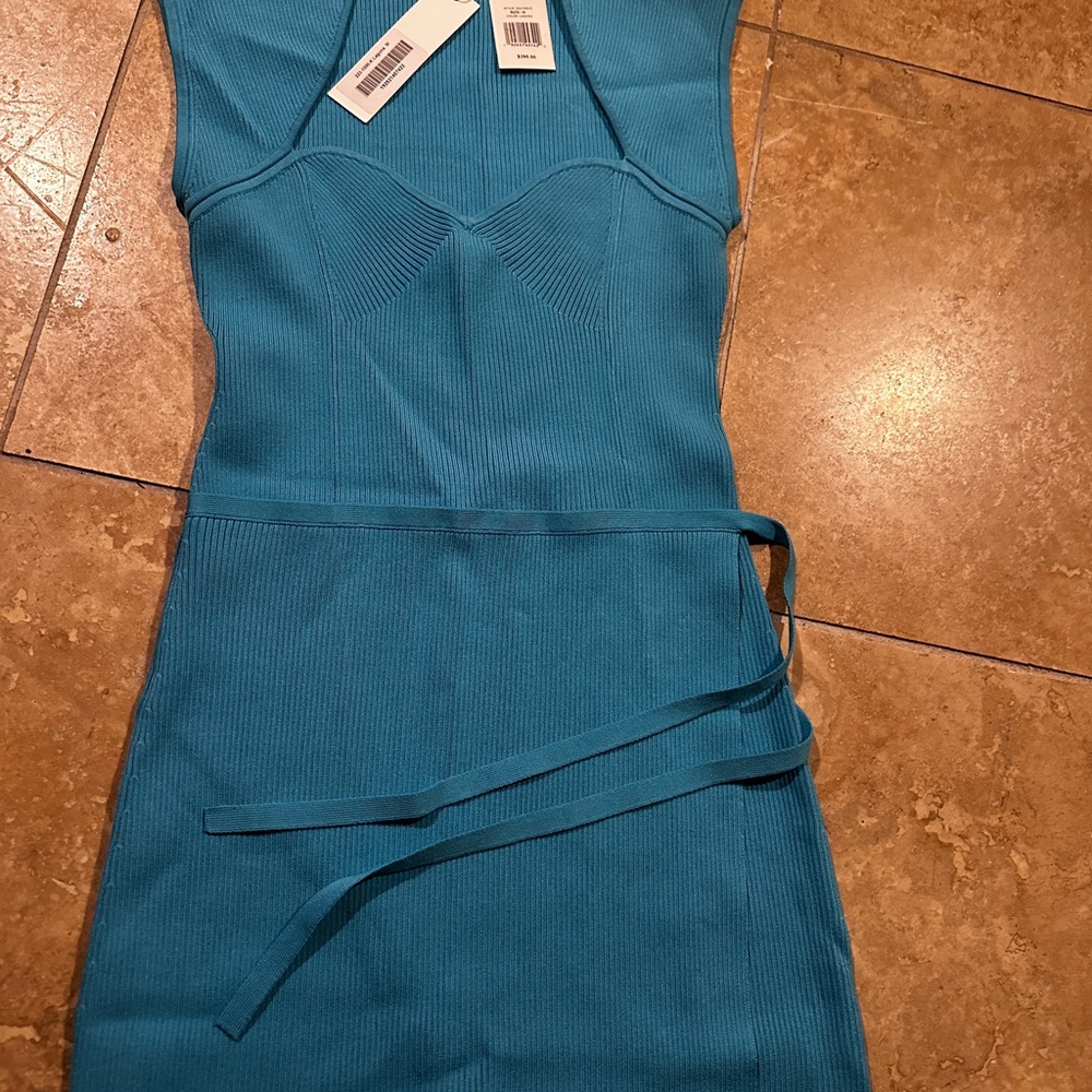 Jonathan Simkhai Teal Mini Dress